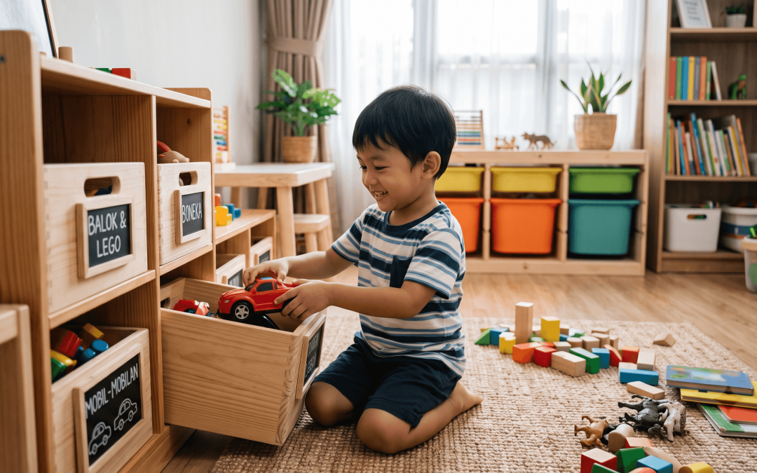 Manfaat dibalik Anak merapikan mainannya